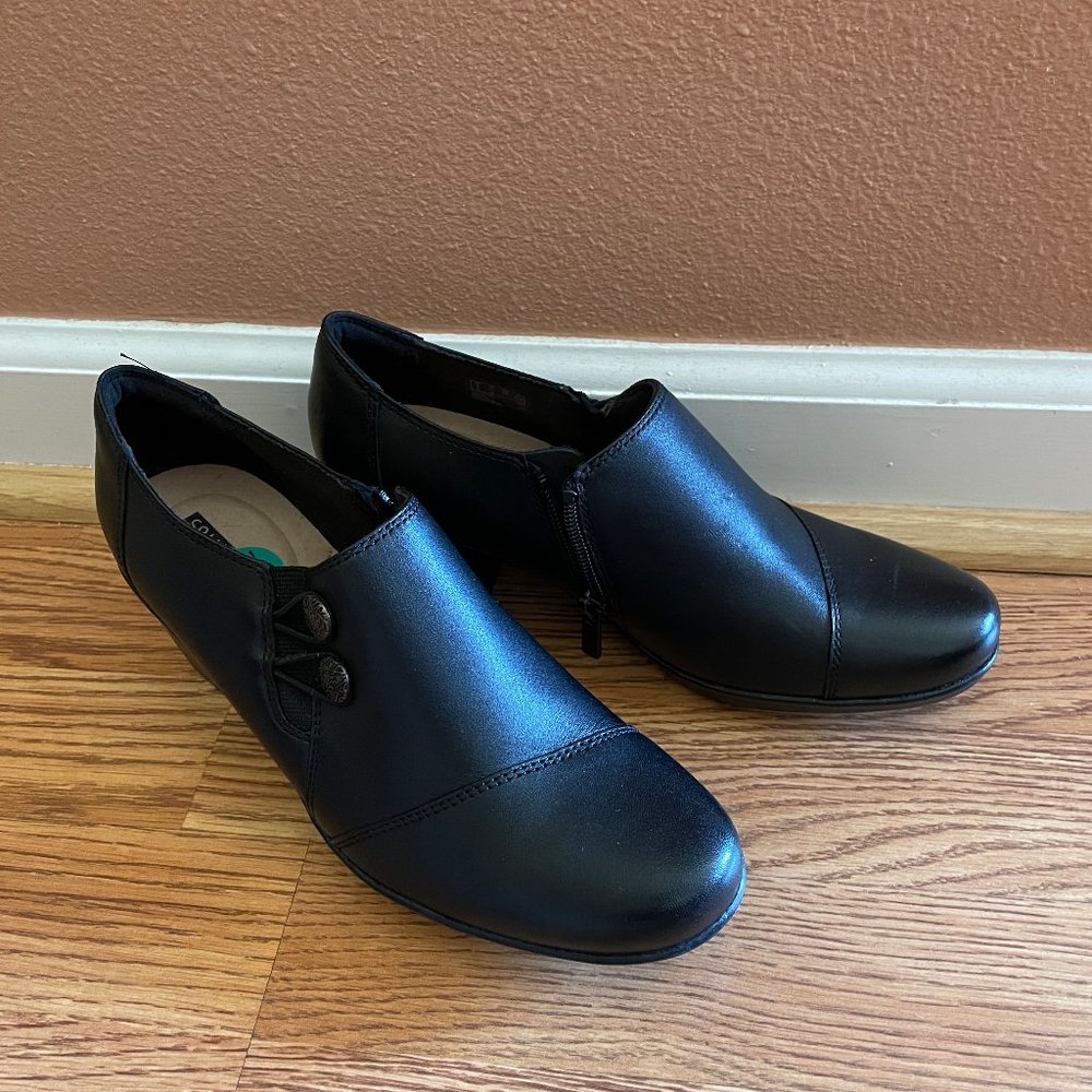 Clarks Emslie Warren Black Booties- Sz:.7.5M /37